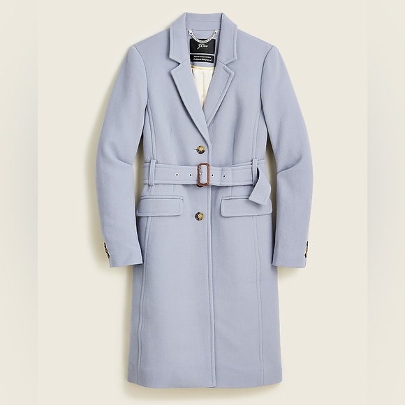 J. Crew Jackets & Blazers - ✨J. Crew Light Blue Lady Day Trench Coat in Italian Wool✨